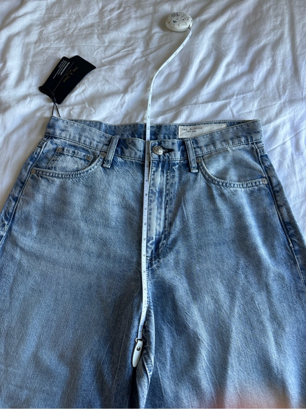Rag & Bone Light Blue Women’s Featherweight Sweatpants Denim Jeans 28 Sofia NWT - Picture 11 of 15